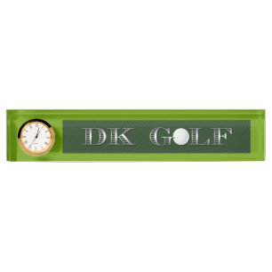 Golfbureaunaamplaat. Naambordje