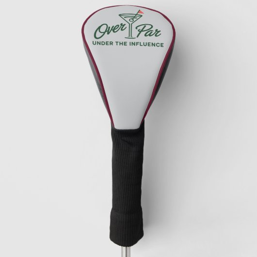 Golfcadeau boven par en onder invloed Golf Golfheadcover (Voorkant)