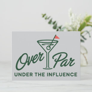 Golfcadeau boven par en onder invloed Golf Kaart
