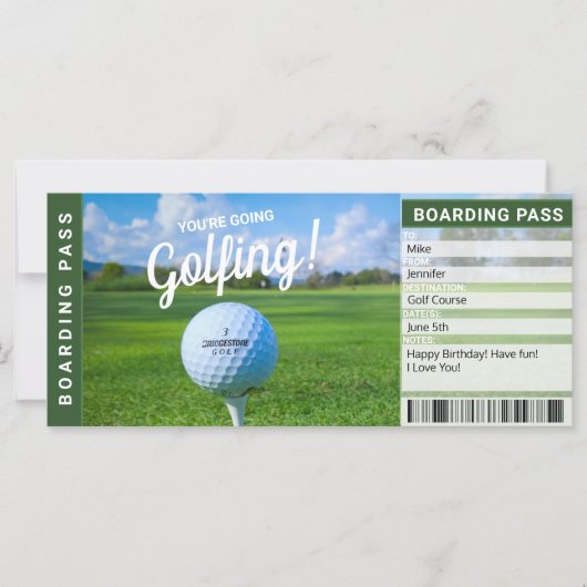 Golfcadeau Certificaat Instapkaart (Voorkant)