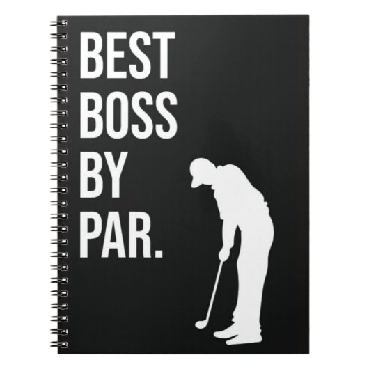 Golfcadeaus voor Boss Funny Golfer Best Boss by Pa Notitieboek (Voorkant)