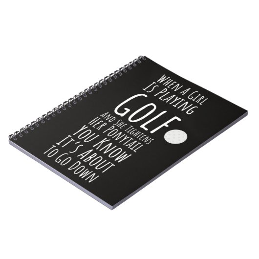 Golfcadeaus voor meisjes Vrouw Golfer Vrouwen Spel Notitieboek (Linkerzijde)