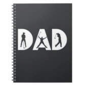 Golfcadeaus voor pa Golfer Lover Simple Black Whit Notitieboek (Voorkant)