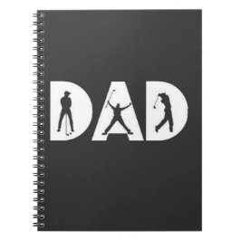 Golfcadeaus voor pa Golfer Lover Simple Black Whit Notitieboek