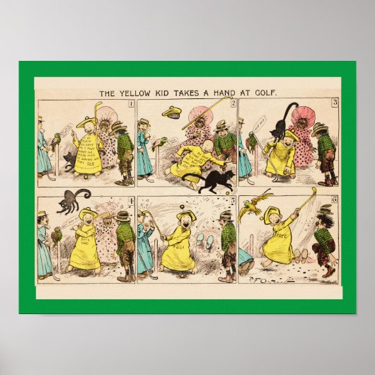 GolfCartoon 1897 Poster (Voorkant)
