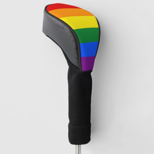 Golfchauffeur Hoesje met Pride Flag van LGBT Golfheadcover (Schuin)