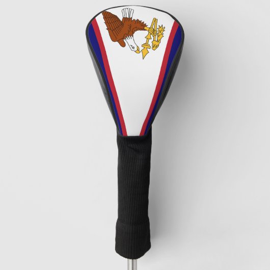 Golfchauffeur Hoesje met vlag van Amerikaans-Samoa Golfheadcover (Voorkant)