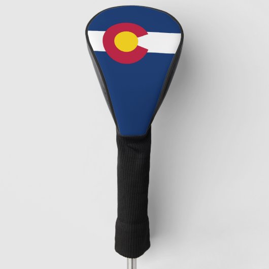 Golfchauffeur Hoesje met vlag van Colorado, Vereni Golfheadcover (Voorkant)