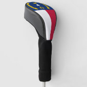 Golfchauffeur Hoesje met vlag van North Carolina U Golfheadcover (Schuin)