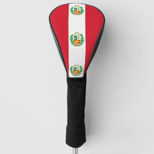 Golfchauffeur Hoesje met vlag van Peru Golfheadcover