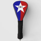 Golfchauffeur Hoesje met vlag van San Antonio, Ver Golfheadcover (Voorkant)