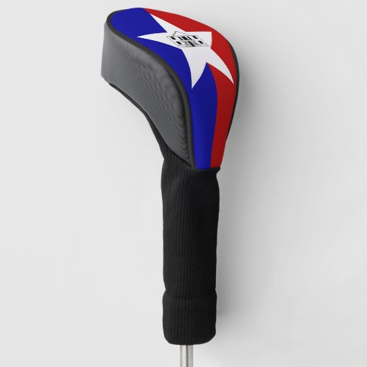 Golfchauffeur Hoesje met vlag van San Antonio, Ver Golfheadcover (Schuin)