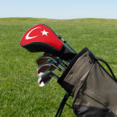 Golfchauffeur Hoesje met vlag van Turkije Golfheadcover (Insitu)