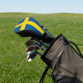 Golfchauffeur Hoesje met vlag van Zweden Golfheadcover (Insitu)