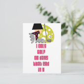 GolfChick Days Briefkaart (Staand voorkant)
