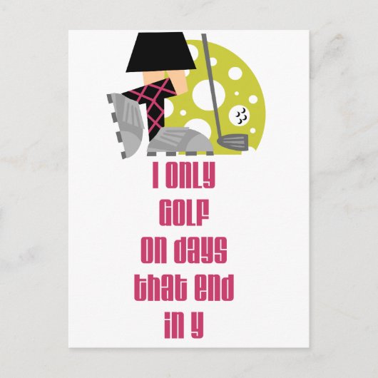 GolfChick Days Briefkaart (Voorkant)