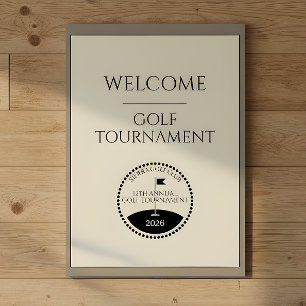 Golfclub Associatie Toernooinaam Welkom Poster