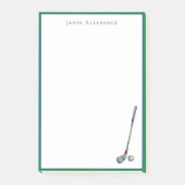 Golfclub & bal Personaliseert Post-it® Notes (Voorkant)