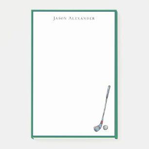 Golfclub & bal Personaliseert Post-it® Notes