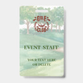 Golfclub competitie foto logo evenement personeel badge (Achterkant)