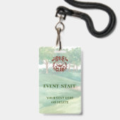 Golfclub competitie foto logo evenement personeel badge (Achterkant met lanyard)