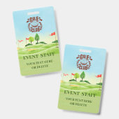 Golfclub competitie logo evenement personeel badge (Voor- en achterkant)
