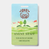 Golfclub competitie logo evenement personeel badge (Achterkant)