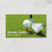 Golfclub en bal | koers visitekaartje (Voorkant)