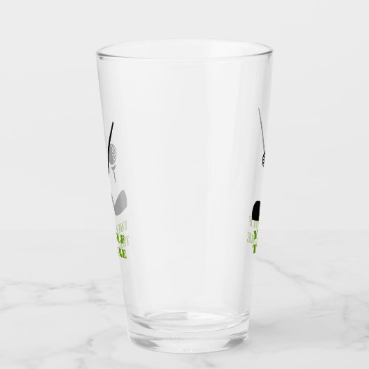 Golfclub en bal zwart en groen op maat glas (Rechts)