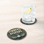  golfclub en balvinders Keepers Ronde Kartonnen Onderzetter (Insitu)