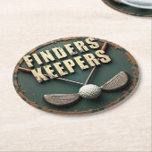  golfclub en balvinders Keepers Ronde Kartonnen Onderzetter (Gebogen)