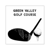 Golfclub en golfbal met aangepaste tekst rubberstempel (Afrduk)
