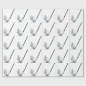 Golfclub en golfbalontwerp cadeaupapier (Vlak)