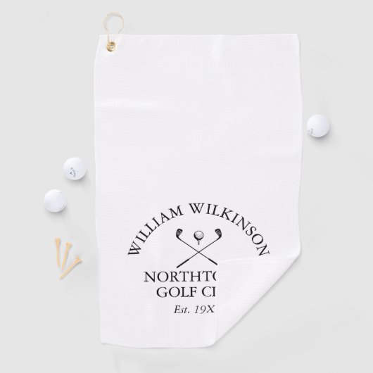 Golfclub en ledennaam Vastgestelde datum Golfhanddoek (Insitu)