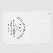 Golfclub en ledennaam Vastgestelde datum Golfhanddoek (Horizontaal)