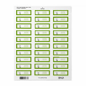 Golfclub en zwarte bal, groene gewoonte etiket (Full Sheet)