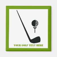 Golfclub en zwarte bal, groene gewoonte