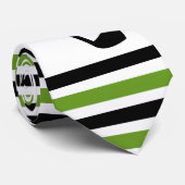 Golfclub en zwarte en groene balstrepen stropdas (Opgerold)