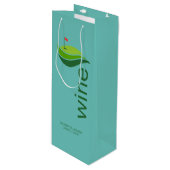 Golfclub/Evenementenpartij Wijn Gift Bag Cadeautas (Voorkant Gekanteld)