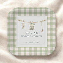 Golfclub Gingham Saliegroen Baby Shower Feest