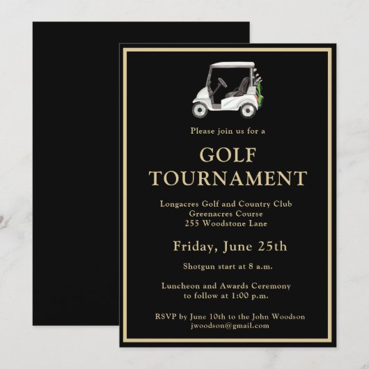 Golfclub League Bedrijfstornooi Kaart (Voorkant / Achterkant)