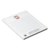 Golfclub Logo en QR-code gelinieerd     Notitieblok (Schuin)