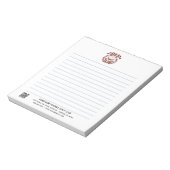 Golfclub Logo en QR-code gelinieerd     Notitieblok (Linkerzijde)