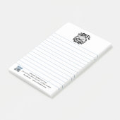 Golfclub Logo en QR Code Lined Post-it® Notes (Schuin)