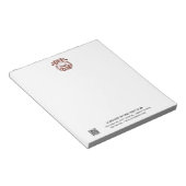 Golfclub Logo en QR-code ongelinieerd Notitieblok (Schuin)