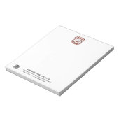 Golfclub Logo en QR-code ongelinieerd Notitieblok (Linkerzijde)