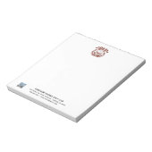 Golfclub Logo en QR Code Unlining Notitieblok (Linkerzijde)