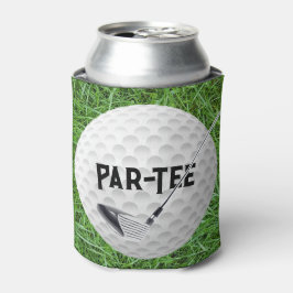Golfclub met Bal Op Groen Gras Blikjeskoeler