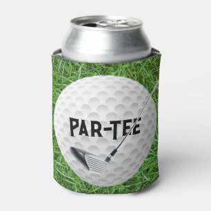 Golfclub met Bal Op Groen Gras Blikjeskoeler