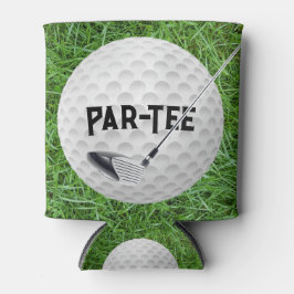 Golfclub met Bal Op Groen Gras Blikjeskoeler